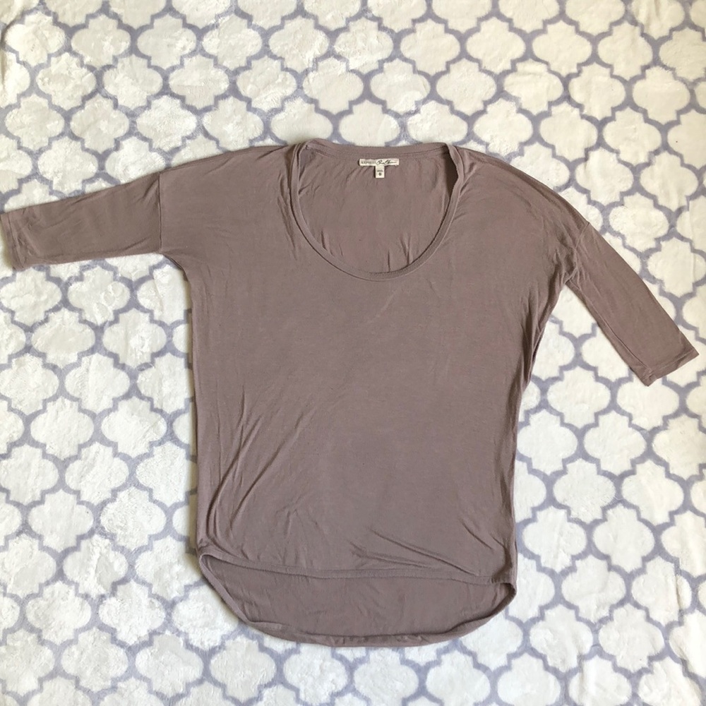 EXPRESS Taupe scoop neck top